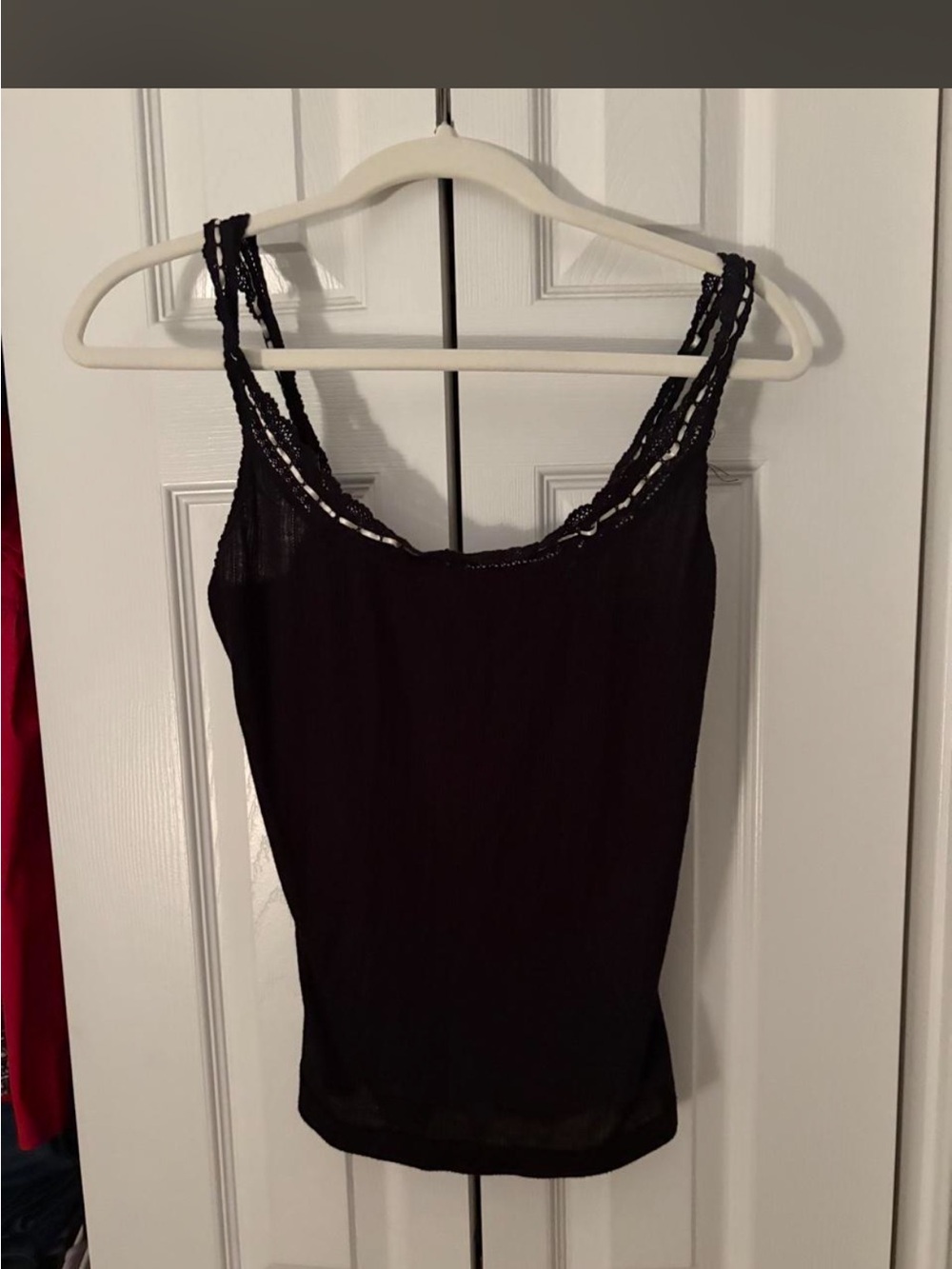 Free People Black Lace-Trim Camisole